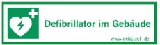 Lifeline Aufkleber -Defibrillator im Gebäude-